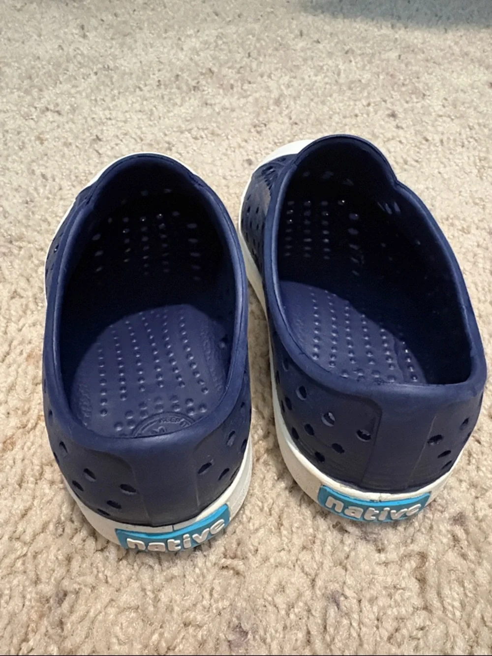 Native Navy Jefferson Slip-Ons with White Toe Cap - Picture 4 of 4
